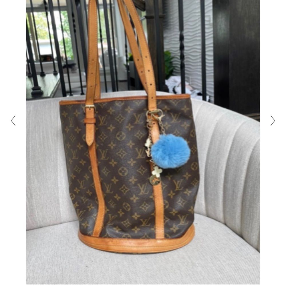 Authentic Louis Vuitton Tall Monogram Bucket Bag